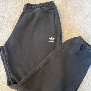 Adidas Men’s Black Trefoil Jogger Sweatpants